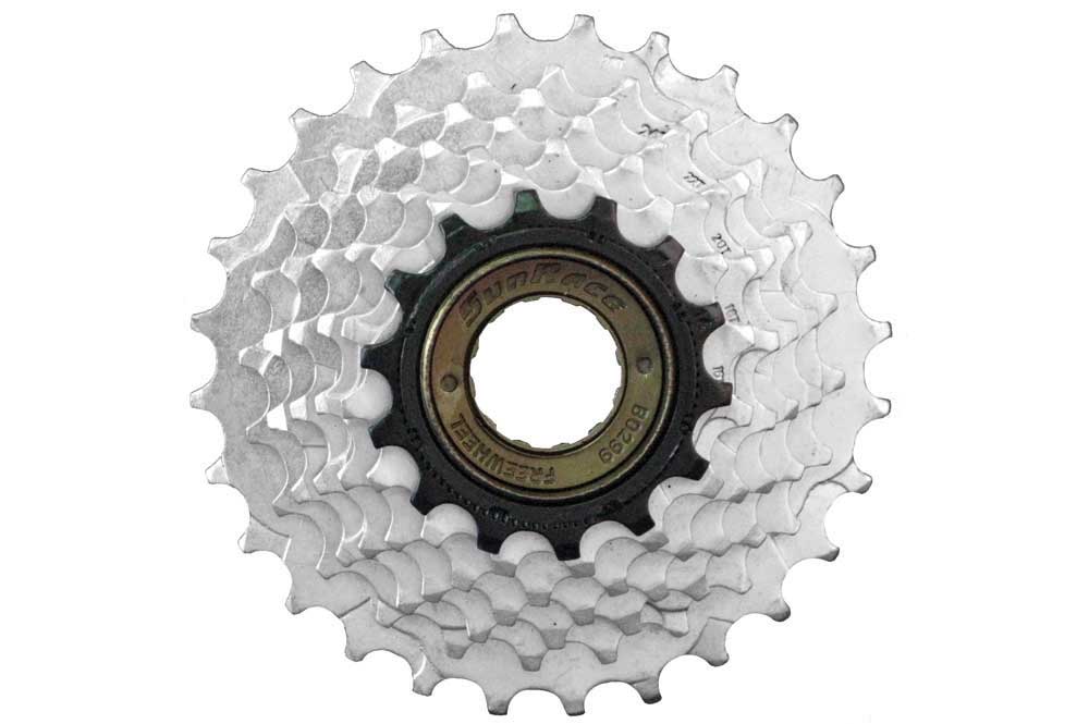 Sunrace Multi Freewheel 7SPD Chrome 13-28T - charged-ebikes